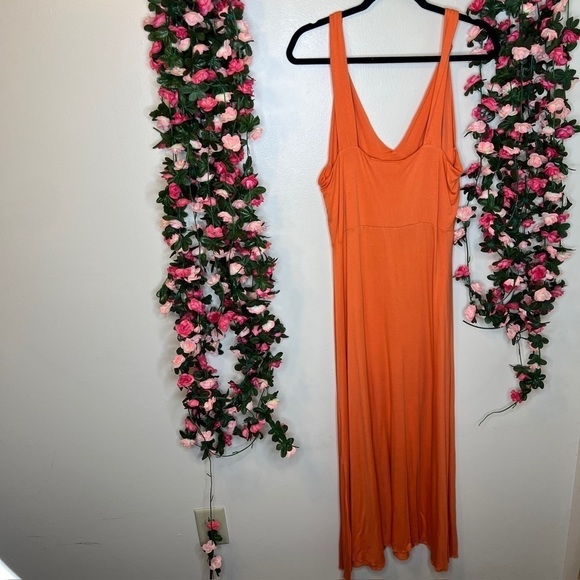 Spiegel Orange Spaghetti Strap V-Neck Dress Women’s Large Bodycon Party Bright - Picture 10 of 10